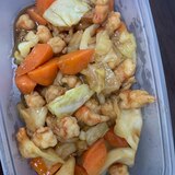 台湾風野菜と海老炒め
